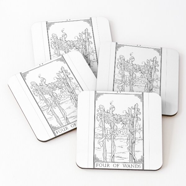 Item preview, Carrow's Tarot - Four of Wands designed and sold by CarrowBrown.