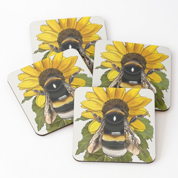 Item preview, Bumblebee on Flower by BeeFoxTree Cream designed and sold by BeeFoxTree.