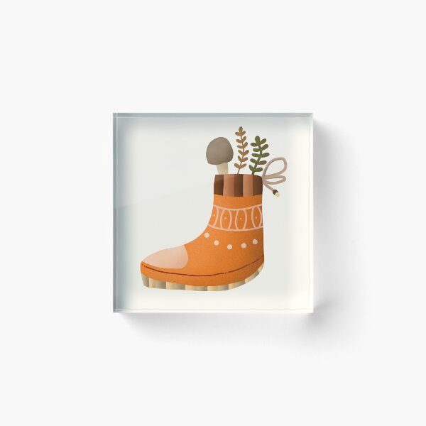 Item preview, Cozy floral shoe cottagecore and hygge sticker by DozyJov designed and sold by DozyJov.