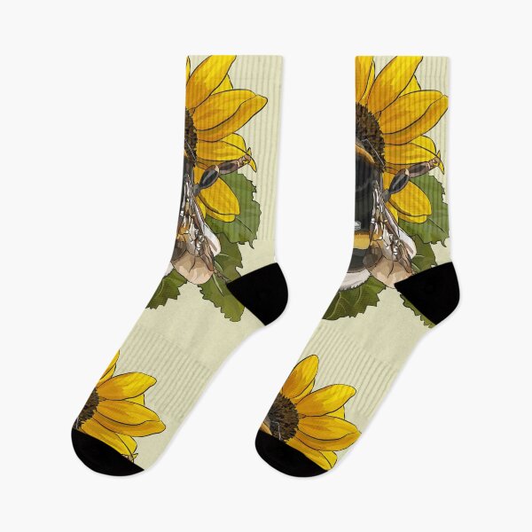 Item preview, Bumblebee on Flower by BeeFoxTree Pale Gold designed and sold by BeeFoxTree.