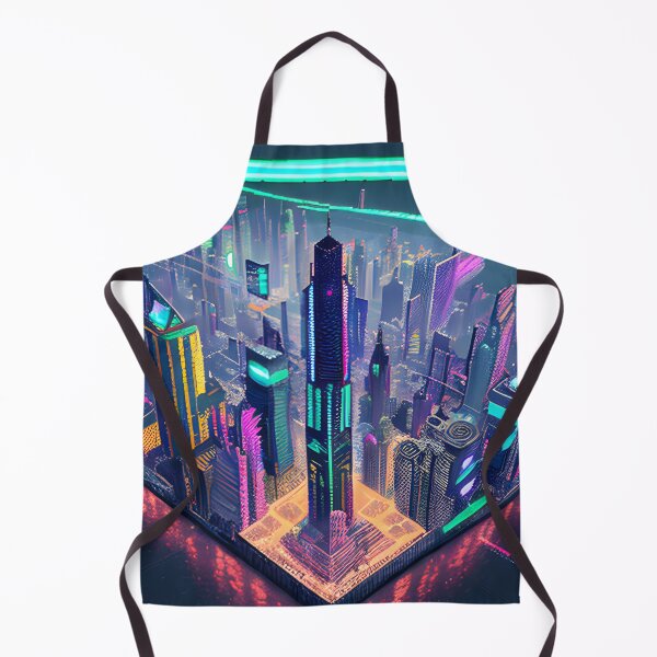 Item preview, Futuristic Cityscape Seamless Blend of Digital Realities and Glitch Art designed and sold by Akira Miyamoto.
