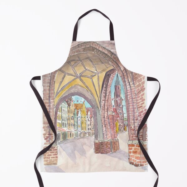 Item preview, View from Hl Geist church into the old town of Landshut with St Martin and gothic houses designed and sold by artshop77.