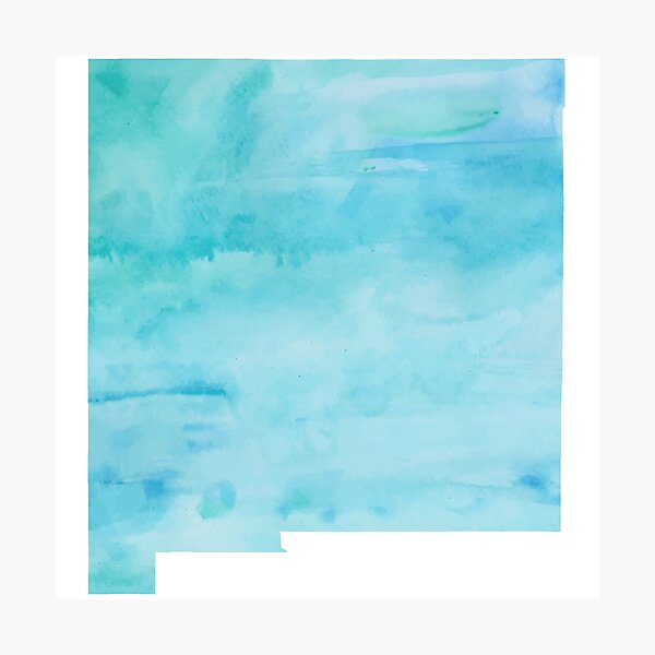 Item preview, Blue Watercolor New Mexico designed and sold by kevgib.