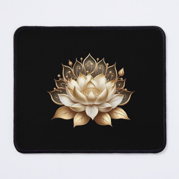Item preview, Golden lotus flower, yoga, buddhism, symbol, enlightenment, meditation designed and sold by nitty-gritty.
