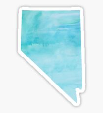 Blue Watercolor Nevada Sticker