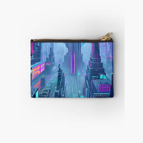 Item preview, Futuristic Cityscape Seamless Blend of Digital Realities and Glitch Art designed and sold by Akira Miyamoto.