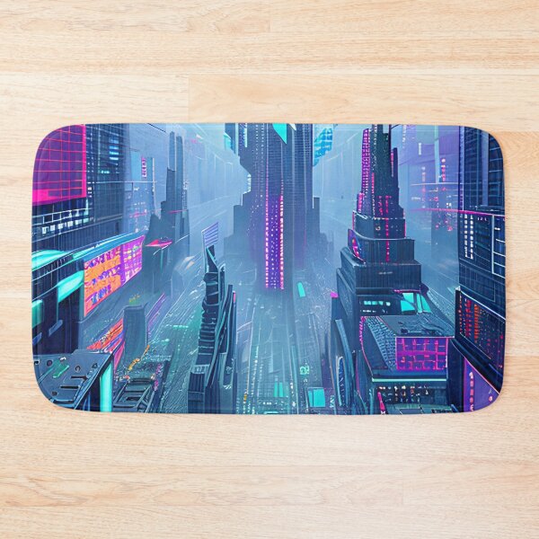 Item preview, Futuristic Cityscape Seamless Blend of Digital Realities and Glitch Art designed and sold by Akira Miyamoto.