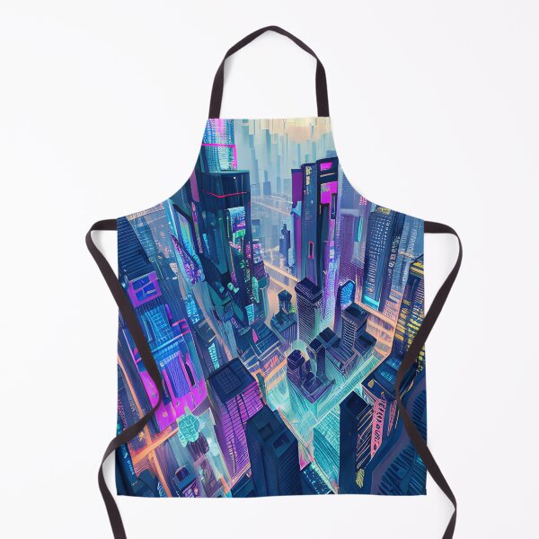 Item preview, Futuristic Cityscape Seamless Blend of Digital Realities and Glitch Art designed and sold by Akira Miyamoto.
