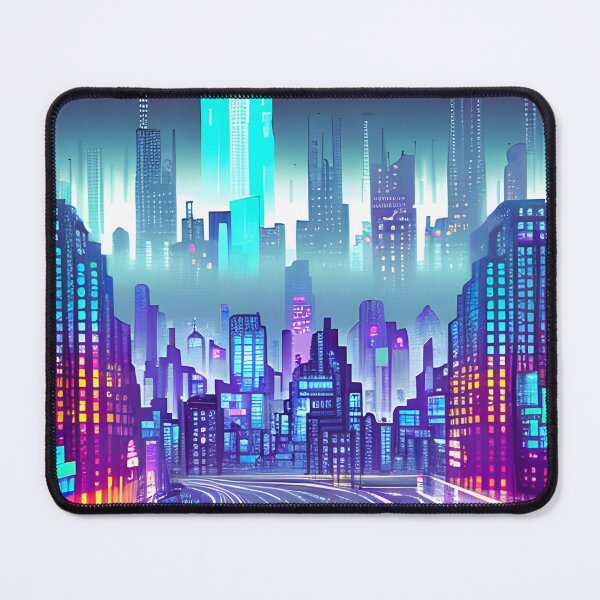 Item preview, Futuristic Cityscape Seamless Blend of Digital Realities and Glitch Art designed and sold by Akira Miyamoto.