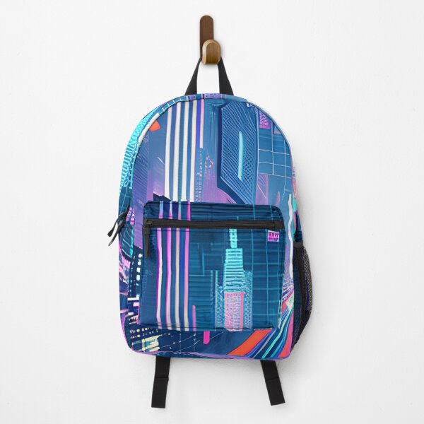 Item preview, Futuristic Cityscape Seamless Blend of Digital Realities and Glitch Art designed and sold by Akira Miyamoto.