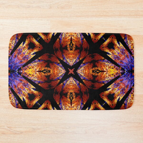 Item preview, black diamond grid on blue and browns designed and sold by effervescence.