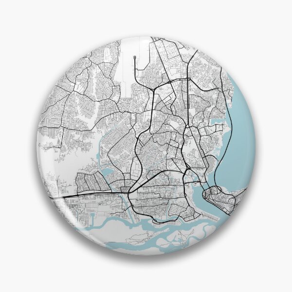 Item preview, Lagos City Map of Nigeria - Circle designed and sold by deMAP.