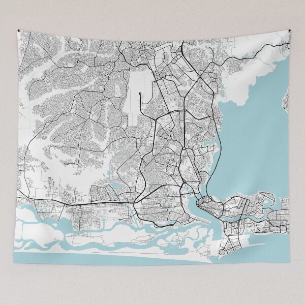 Item preview, Lagos City Map of Nigeria - Circle designed and sold by deMAP.