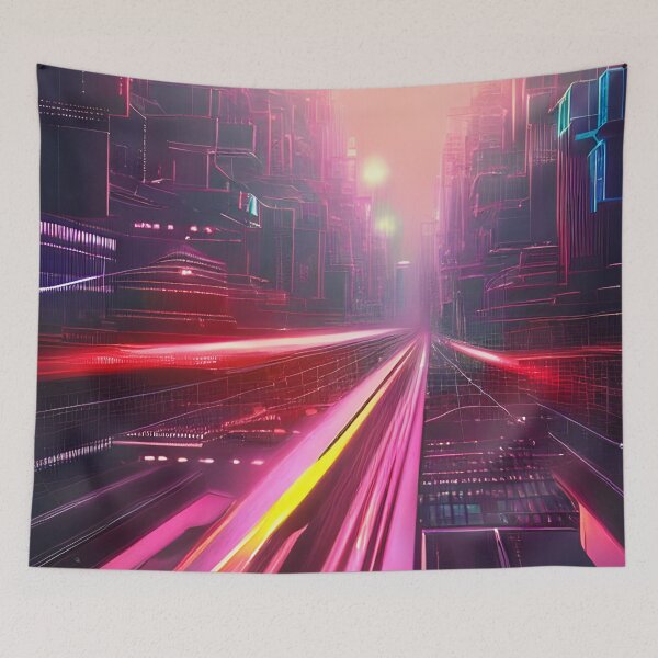 Item preview, Futuristic Cityscape: Seamless Blend of Digital Realities and Glitch Art designed and sold by Akira Miyamoto.
