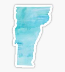 Blue Watercolor Vermont Sticker
