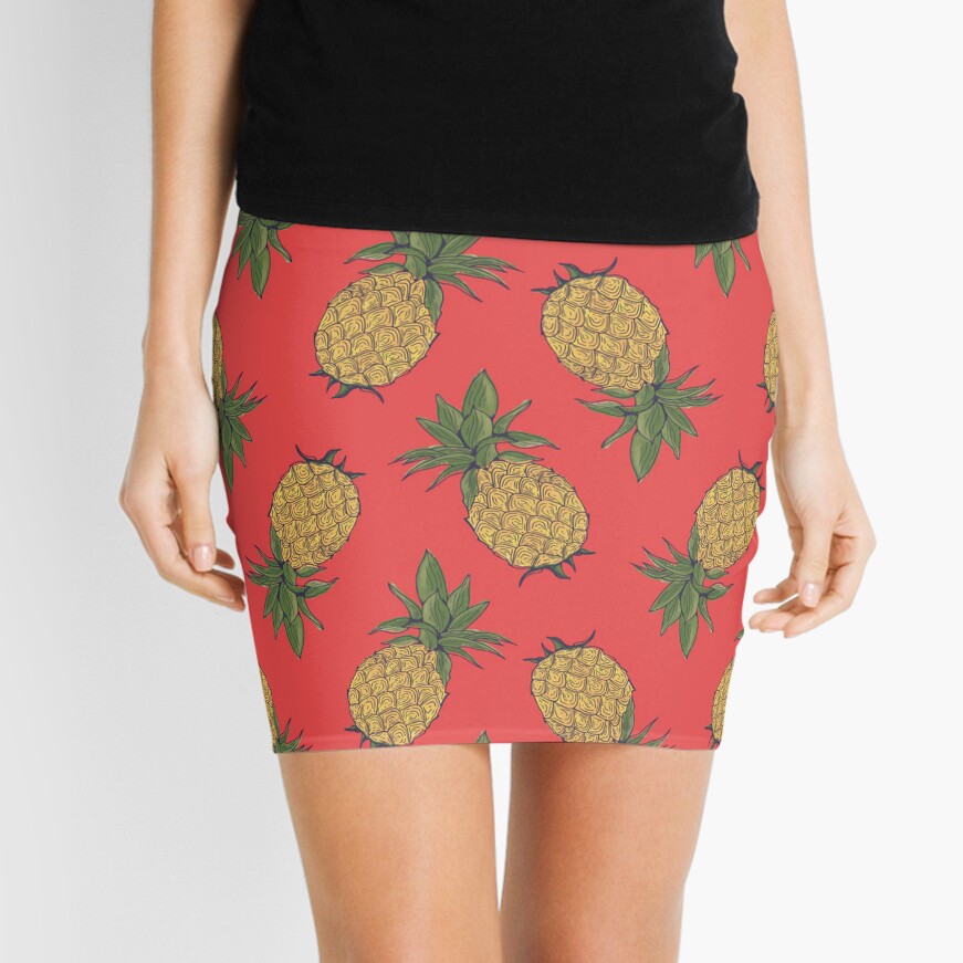 Berry Red Pineapple Leggings