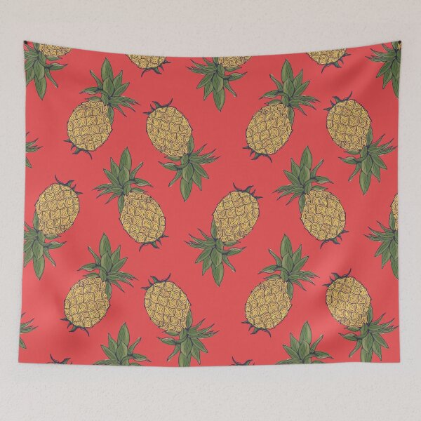 Item preview, Pineapple Tropical Fruit Red Background designed and sold by Claudia S. Design.