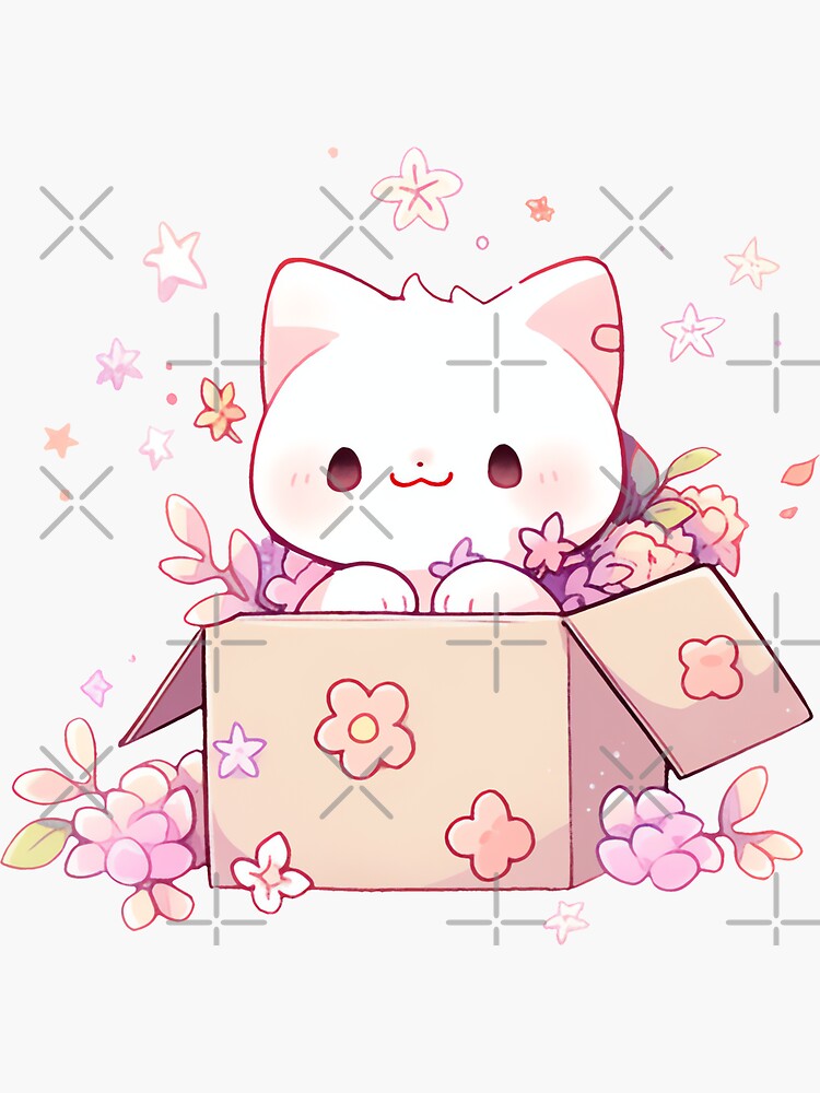 Cute Kawaii Cat - Kawaii Cat - Sticker