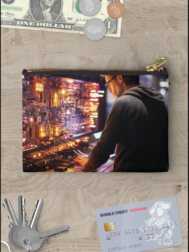 Thumbnail 3 of 4, Zipper Pouch, Quantum Computing Engineer - Quantum Algorithm Developer designed and sold by TheBrainArt.