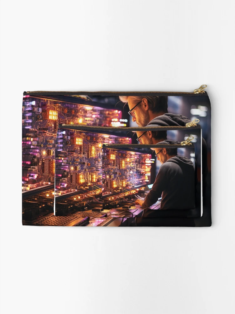 Thumbnail 2 of 4, Zipper Pouch, Quantum Computing Engineer - Quantum Algorithm Developer designed and sold by TheBrainArt.