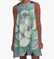Sukkulente Pflanze A-Linien Kleid