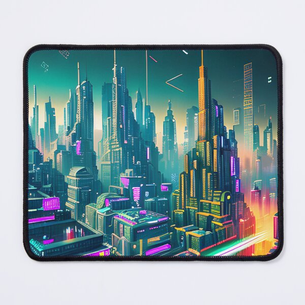 Item preview, Futuristic Cityscape: Seamless Blend of Digital Realities and Glitch Art designed and sold by Akira Miyamoto.