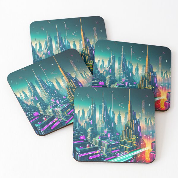 Item preview, Futuristic Cityscape: Seamless Blend of Digital Realities and Glitch Art designed and sold by Akira Miyamoto.