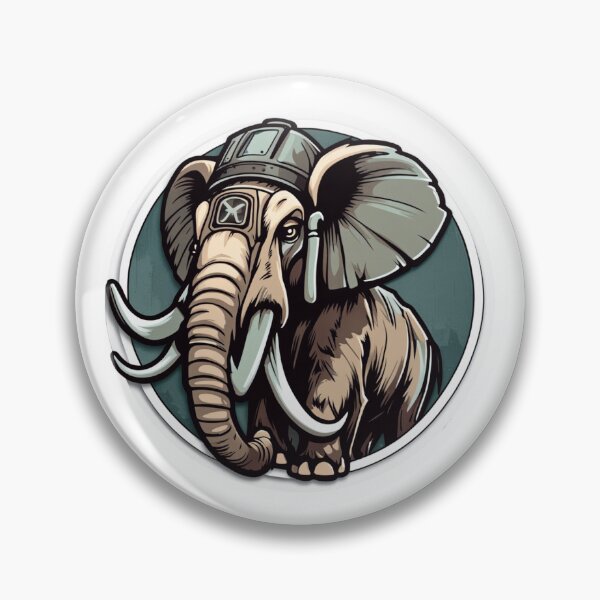 Item preview, Steelpunk mammoth sticker designed and sold by spoo-art.