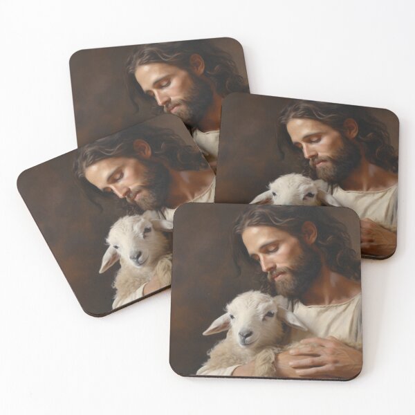 Item preview, Divine Shepherd: Jesus Holding the Lamb designed and sold by RnRShopAI.