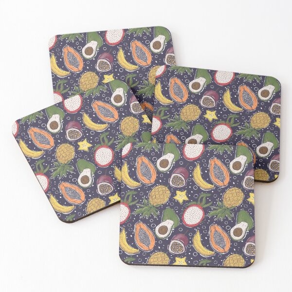 Item preview,  Tropical Fruit Dark Background designed and sold by Claudia S. Design.