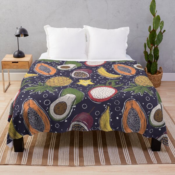 Item preview,  Tropical Fruit Dark Background designed and sold by Claudia S. Design.
