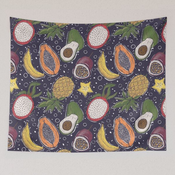 Item preview,  Tropical Fruit Dark Background designed and sold by Claudia S. Design.