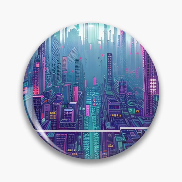 Item preview, Futuristic Cityscape: Seamless Blend of Digital Realities and Glitch Art designed and sold by Akira Miyamoto.