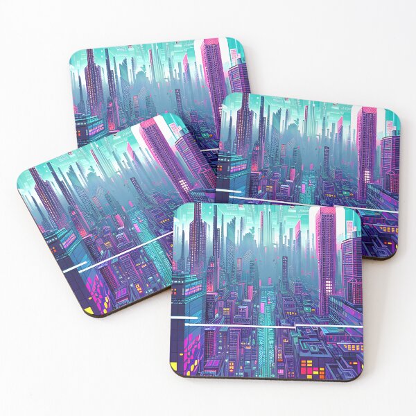 Item preview, Futuristic Cityscape: Seamless Blend of Digital Realities and Glitch Art designed and sold by Akira Miyamoto.