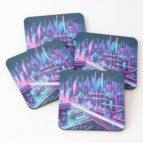 Item preview, Futuristic Cityscape: Seamless Blend of Digital Realities and Glitch Art designed and sold by Akira Miyamoto.