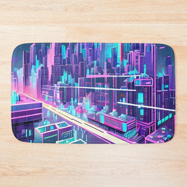 Item preview, Futuristic Cityscape: Seamless Blend of Digital Realities and Glitch Art designed and sold by Akira Miyamoto.