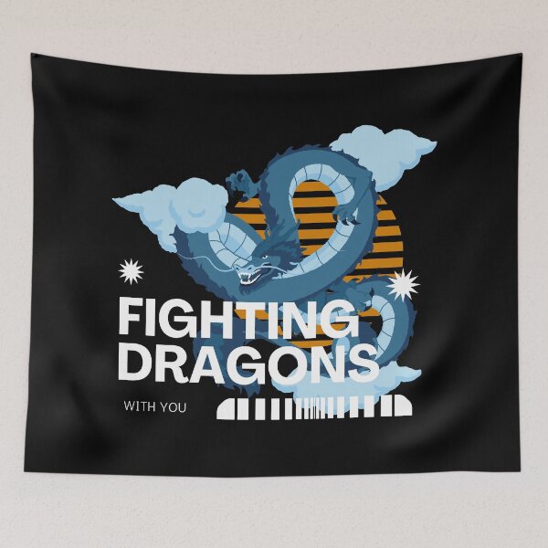 Item preview, fighting dragons with you designed and sold by PopPizzazz.