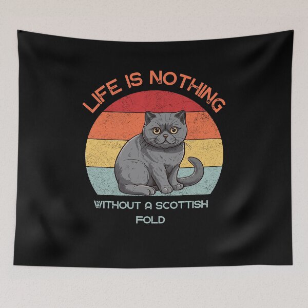 Item preview,  Life is nothing without a Scottish fold designed and sold by CuteCatsCoffee.