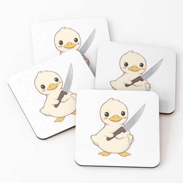 Item preview, Duck with Knife | Cute Animal Sticker designed and sold by ZEESDESIGN.