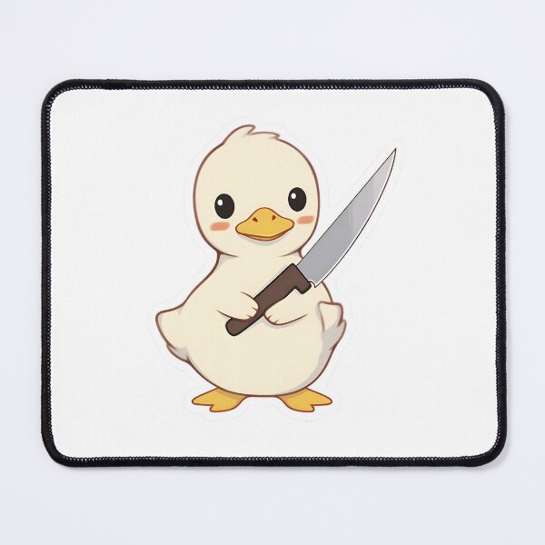 Item preview, Duck with Knife | Cute Animal Sticker designed and sold by ZEESDESIGN.