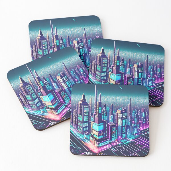 Item preview, Futuristic Cityscape: Seamless Blend of Digital Realities and Glitch Art designed and sold by Akira Miyamoto.
