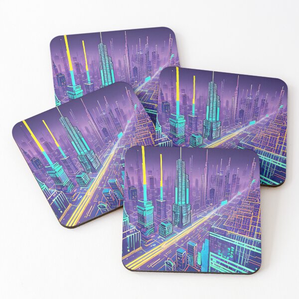 Item preview, Futuristic Cityscape: Seamless Blend of Digital Realities and Glitch Art designed and sold by Akira Miyamoto.