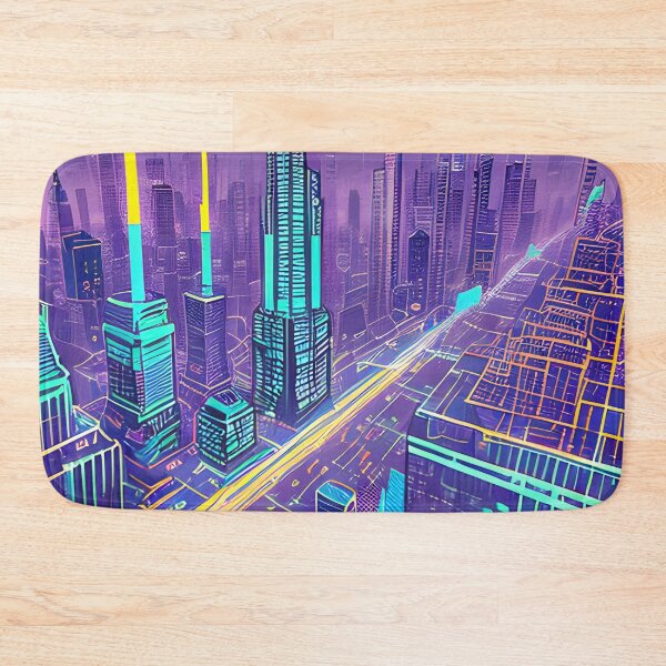 Item preview, Futuristic Cityscape: Seamless Blend of Digital Realities and Glitch Art designed and sold by Akira Miyamoto.