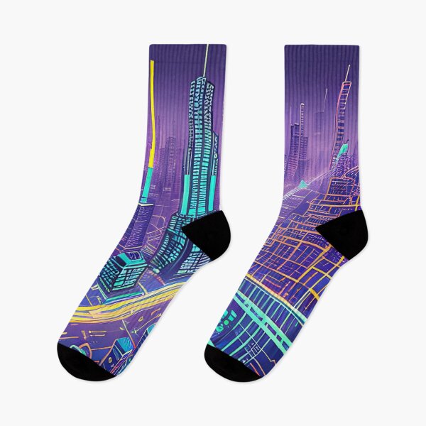 Item preview, Futuristic Cityscape: Seamless Blend of Digital Realities and Glitch Art designed and sold by Akira Miyamoto.