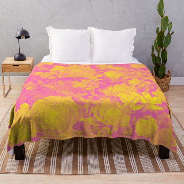 Item preview, Psychedelic Aesthetic Color Trip Succulents in Pink and Yellow designed and sold by Trish Dish.