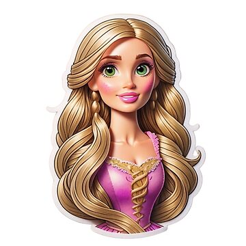 Rapunzel Barbie Enchanting Princess Fanfiction Sticker for Sale by astersgraphics Redbubble