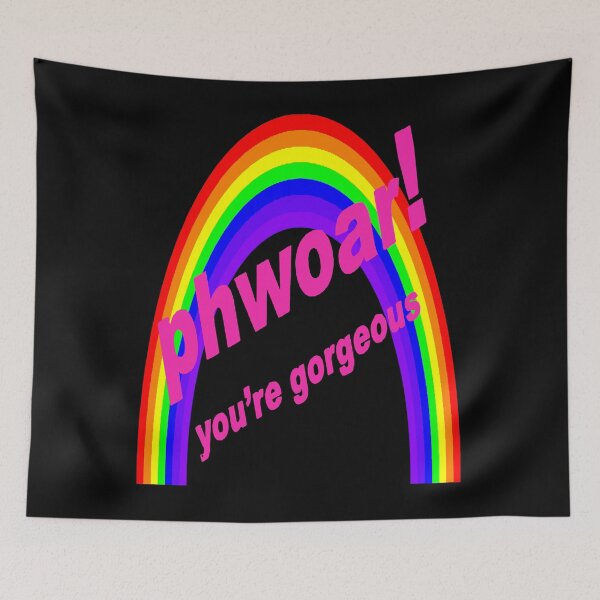 Item preview, Phwoar! You're Gorgeous And Gay LGBTQIA Fun Text designed and sold by taiche.