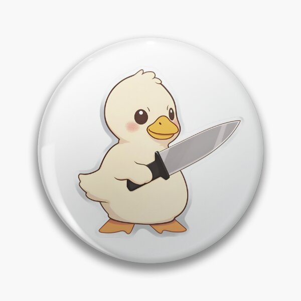 Item preview, Duck with Dagger | Cute Animal Sticker designed and sold by ZEESDESIGN.