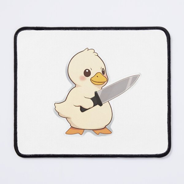 Item preview, Duck with Dagger | Cute Animal Sticker designed and sold by ZEESDESIGN.