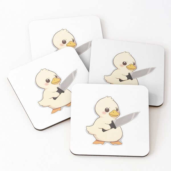 Item preview, Duck with Dagger | Cute Animal Sticker designed and sold by ZEESDESIGN.